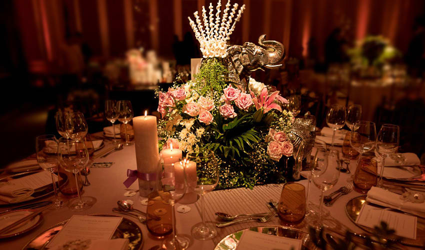 Natasha Dalals Floral Decor on Table